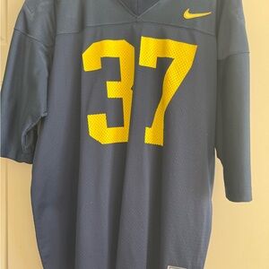 University of Michigan Nike Dark Blue Football Jersey with Number 37